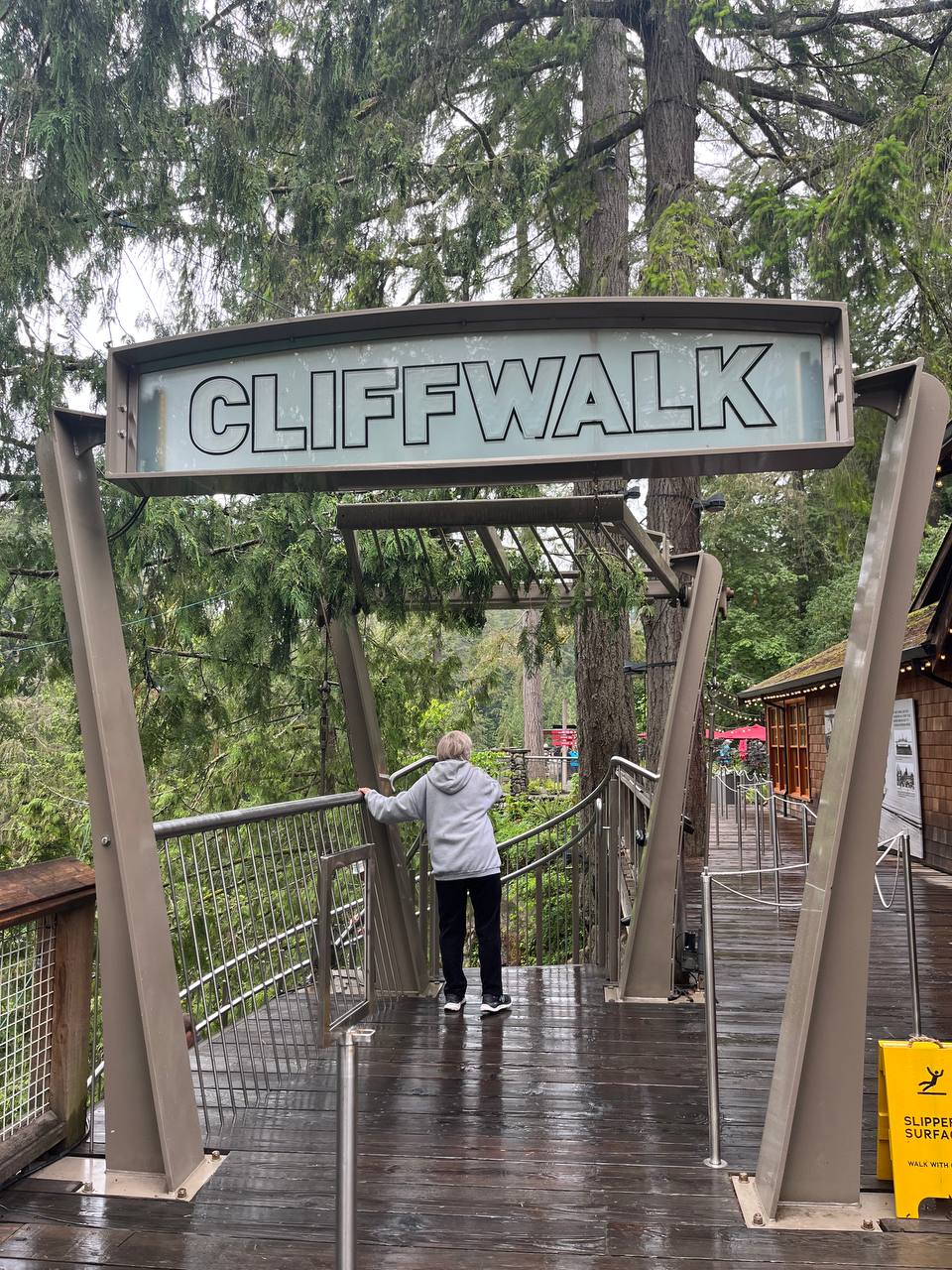 Capilano Suspension Bridge Cliff Walk Sign